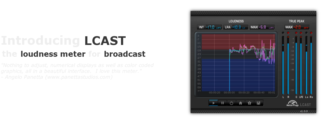 Introducing LCAST Loudness Meter.